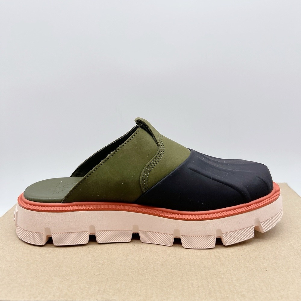 SOREL Rein CB Women's Clog Mules Casual Shoes Green Black EU 37.5 US 6.5 - Picture 9 of 13